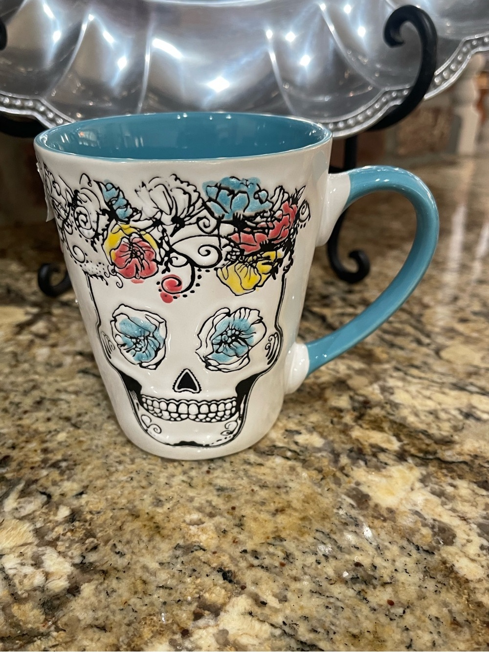 Spectrum Designz double sided 14oz sugar skull coffee mug - Brand new